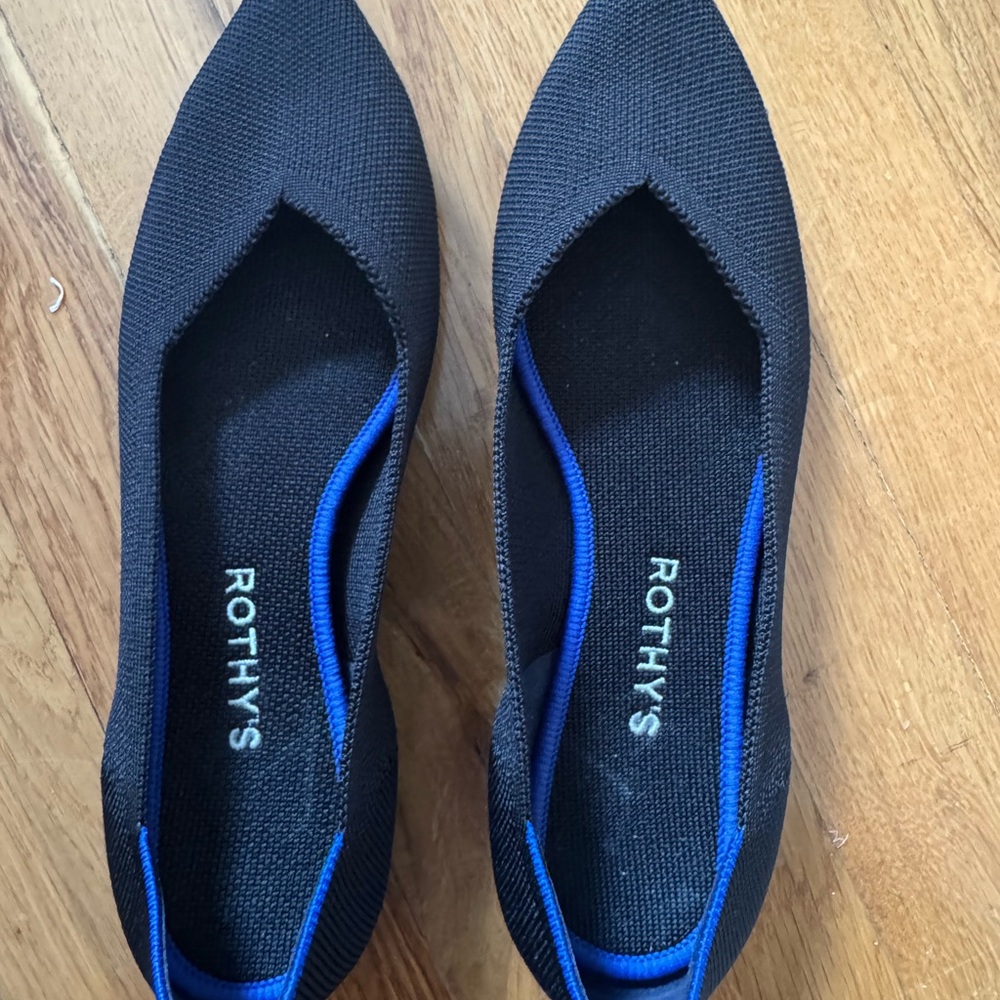 Rothy's Black and Blue Women's Flats